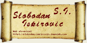 Slobodan Ispirović vizit kartica
